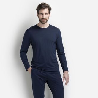 Isa Langarmshirt ISA BODYWEAR Shirt langarm, Herren, Gr. XXL, dunkelblau, Obermaterial: 90% Modal CMD. 10% Elasthan EL., Shirts Langarmshirt