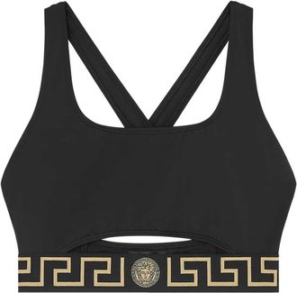 Versace Top bikini con logo Versace
