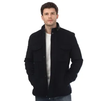 Ted Baker Heren Ted Baker Knowl Funnel Neck Field Jacket in Navy