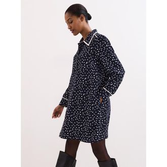 Phase Eight Collared Mini Tunic Dress in Navy/ivory at Nordstrom, Size 10