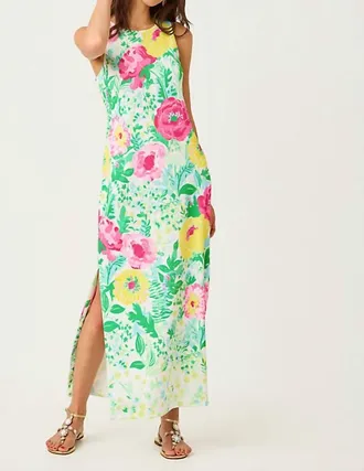 Lilly Pulitzer Melodie Maxi Dress In Multi Poppy Party Engineered Knit Maxi