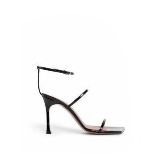 Amina Muaddi Calfskin Stiletto Heel Womens Sandals