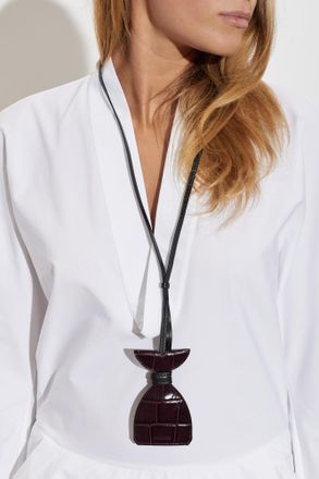 Jacquemus Necklace With Pissons Key, Unisex, Burgundy