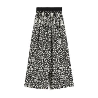 Max Mara Wide Trousers, female, Black, Size: 2XS Wkipalanca
