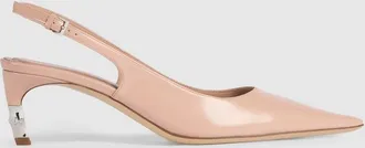 Gucci Womens Castello Slingback, Pink, Leather