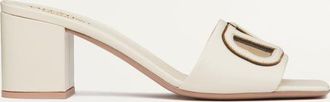Valentino Garavani Vlogo Cut-Out Slide Sandal In Calfskin 60Mm Wo