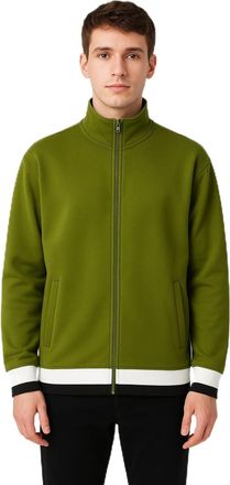Generic Mens Full Zip High Neck Fleece Jumper Premium Quality Sweatshirt | Sizes S-3XL - 2419 (UK, Alpha, XL, Regular, Regular, Olive)