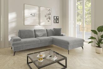 Sit&more Ecksofa »Morris Jubi L-Form, B: 247 cm« mit Armteilfunktion & 1 Zierkissen, optional Bettfunktion