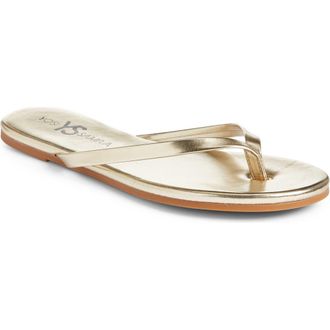 Yosi Samra Rivington Flip Flop in Gold at Nordstrom, Size 11