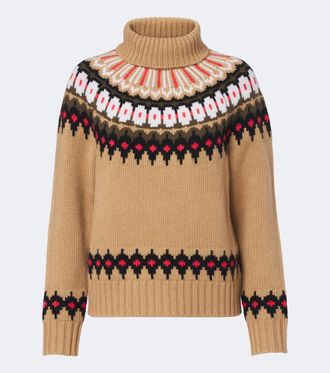 Bogner Ingrid Fair Isle cashmere turtleneck sweater