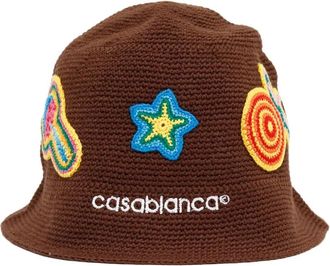 Casablanca Vissershoed met geborduurd logo - Bruin