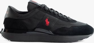 Polo Ralph Lauren Mens Polo Ralph Lauren TRAIN 89 Mens Trainers Triple Black/Red - Size: 12