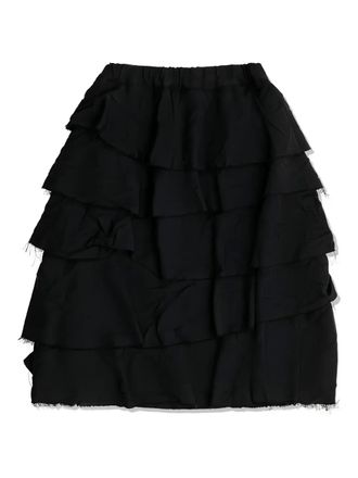 Comme Des Gar&ccedil;ons ruffled tiered mini skirt - women - Fabric - S