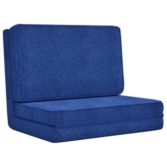 vidaXL Silla De Suelo Plegable De Tela Azul Vidaxl