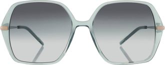 HUGO BOSS Grey Green Square Ladies Sunglasses BOSS1660/S PEF/IB