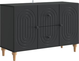 vidaXL Mueble De Tv Negro 89 X 34,5 X 60 Cm Madera De Ingenier&iacute;a Vidaxl