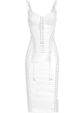 Dolce & Gabbana panelled midi dress - White