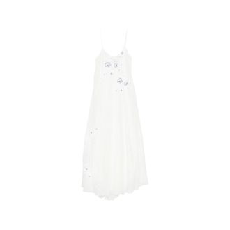 Ermanno Scervino Embroidered Slip Maxi Dress