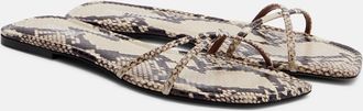 PARIS TEXAS Biarritz snake-effect leather sandals