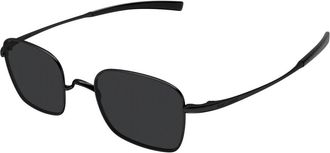 Saint Laurent Rechthoekige Zonnebril - Heren - Zonnebrillen - Zwart - 47 MM - Nylon - Accessoires