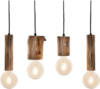 Globo Lighting Globo Tronco Lampada a sospensione da soffitto Bar nera 4x E27