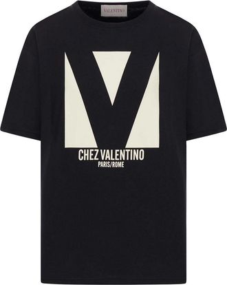 Valentino Garavani Chez Valentino Print Cotton Jersey T-Shirt