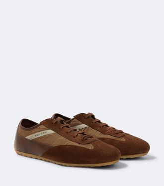 Alexander McQueen Boxe suede-trimmed sneakers