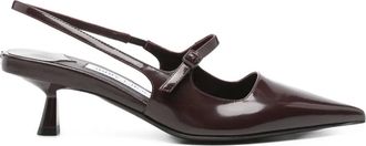 Jimmy Choo London 45 mm slingback pumps met puntige neus - Rood