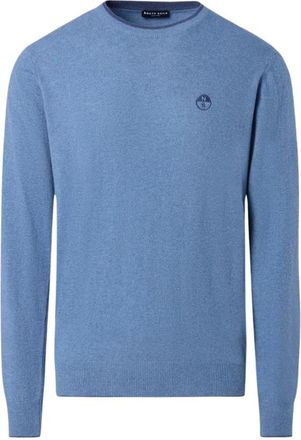 North Sails Rondgebreide trui - Heren - Ronde hals truien - Blauw - L - Wol - Truien & Vesten