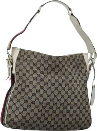 Gucci Pre-owned Shoulder Bags, female, Multicolor, Size: ONE SIZE Pre-owned Vintage GG Canvas Shoulder Bag