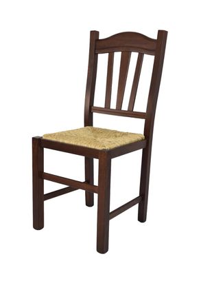 Tommychairs Tommychairs Silla Silvana En Haya Color Nuez Y Asiento De Paja