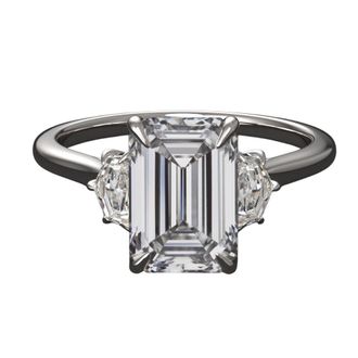 Verde Lab Grown 2.5 Carat Three Stone Ring