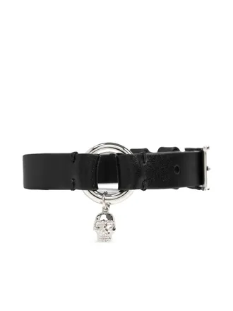 Alexander McQueen Bracciale con ciondolo - Nero