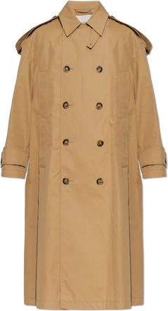 Ami Double-breasted Coat - Heren - Trenchcoats - Beige - S - Katoen - Jassen