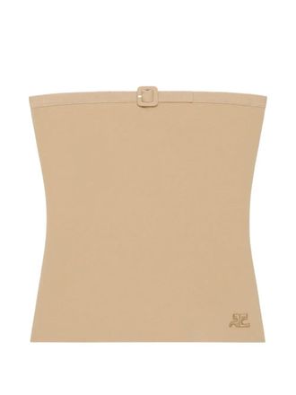 Courr&egrave;ges Buckle Knit Bustier Top