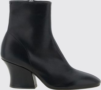 Jil Sander Stivaletti in pelle di vitello liscia con tacco curvo e punta tonda