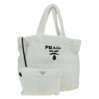 Prada Pre-owned Tote Bags, female, White, Size: ONE SIZE Pre-owned Vintage Tote Bag