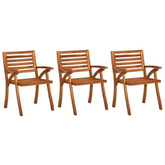 vidaXL Vidaxl - Sillas De Jard&iacute;n 3 Unidades Madera Maciza De Acacia