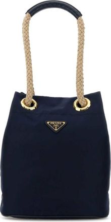Prada Navy Blue Re-Nylon Prada Mariner Bucket Bag