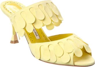 Manolo Blahnik Kelna 70 Suede Sandal