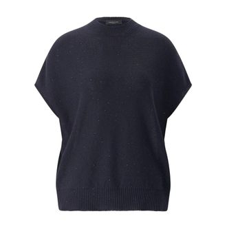 Fabiana Filippi Round-neck Knitwear, female, Blue, Size: XS Round-neck Knitwear