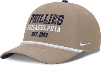 Nike Philadelphia Phillies Rise Nike Mens MLB Adjustable Hat in Brown | NB450CS4PP-83Y