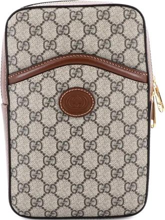Gucci GG Sling tas met GG-logo gecoat canvas kleine crossbodytas - Bruin