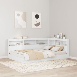 Berkfield Home Storage Headboard with Shelf with Headboard with Storage White 120 cm Engineered wood