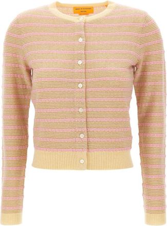 Guest In Residence Pebble Stripe Jane Cardigan - Dames - Vesten - Veelkleurig - S - Kasjmier - Truien & Vesten