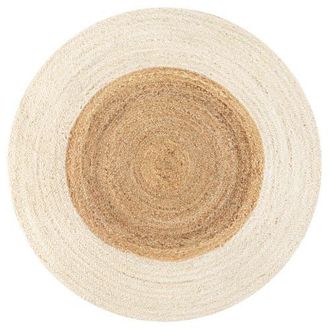 Jonathan Y Designs Oceana Two-Tone Boho Jute Circle Round Area Rug in Cream/natural at Nordstrom, Size 5Ft 0In X 5Ft 0In