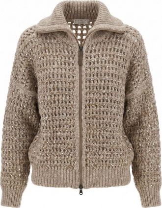 Brunello Cucinelli Dazzling Net Cardigan