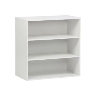 Sweeek Sweeek - Shelf, library, wood effect storage module 2 shelves, Kompo, White, 70x35x70 cm