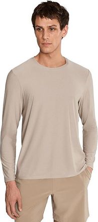 Beyond Yoga Always Beyond Long Sleeve Crew 2.0 Mens T Shirt Elk Heather : 2XL, Elastane/Polyester