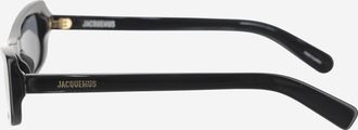 Jacquemus Womens Sunglasses With Logo Detail Black Nylon